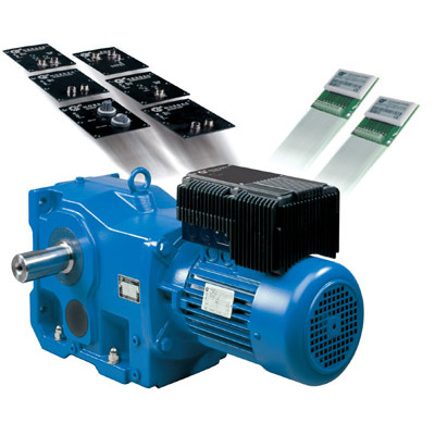 The new frequency inverter combinated with a geared motor SK 300E