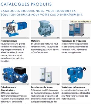 NORD REDUCTEURS: Catalogue 2012