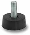 MINI PIED FIXE D40 TIGE FILETEE ACIER OU INOX