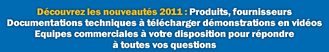 D�couvrez les nouveaut�s 2011
