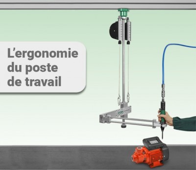 Bras support d'écran 3 axes compensé